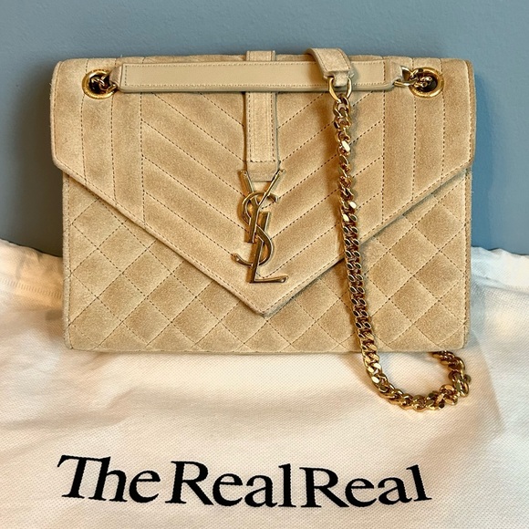 Saint Laurent Medium Suede Envelope Bag